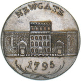 1795 Newgate Prison Copper Halfpenny Token - Middlesex D&H 396b - Very Nice