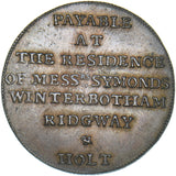 1795 Newgate Prison Copper Halfpenny Token - Middlesex D&H 396b - Very Nice