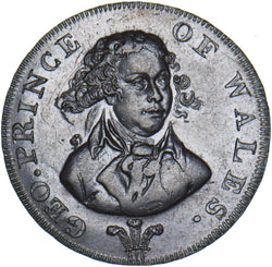 1794 London Prince Of Wales Copper Halfpenny Token - Middlesex D&H 952 Very Nice