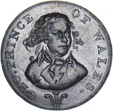 1794 London Prince Of Wales Copper Halfpenny Token - Middlesex D&H 952 Very Nice