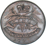 1794 Chelmsford Shire Hall Copper Halfpenny Token - Essex D&H 5 - Very Nice