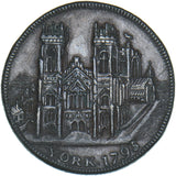 1795 York Clifford’s Tower Copper Halfpenny Token - Yorkshire D&H 63 - Very Nice