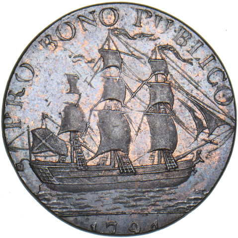 1791 Glasgow Copper Halfpenny Token - Lanarkshire D&H 8a - Very Nice