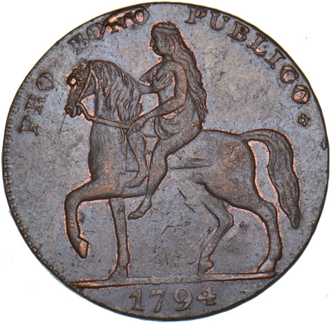 1794 Coventry Lady Godiva Copper Halfpenny Token- Warwickshire D&H 249 Very Nice