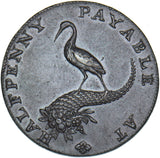 1792 Birmingham Mining & Copper Co. Halfpenny Token - Very Nice
