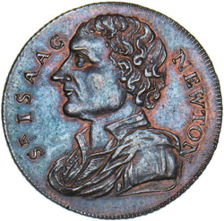1793 Issac Newton Copper Farthing Token - Middlesex D&H 1151 - Very Nice