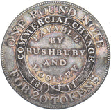 1811 Bilston Rushbury and Woolley Silver Shilling Token - Nice