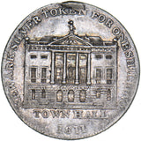 1811 Newark Town Hall Silver Shilling Token (Ex-Mount)