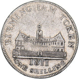 1811 Birmingham Workhouse Silver Shilling Token - Nice