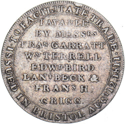 1811 Bristol Silver Shilling Token - Nice