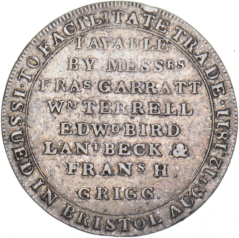 1811 Bristol Silver Shilling Token - Nice