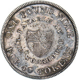 1811 Birmingham Workhouse Silver Sixpence Token - Very Nice