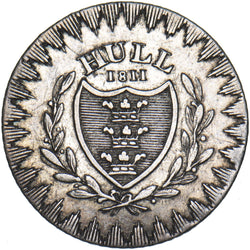 1811 Hull Ruston and Preston Silver Sixpence Token  - Nice