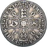 1664 Crown - Charles II British Silver Coin - Nice