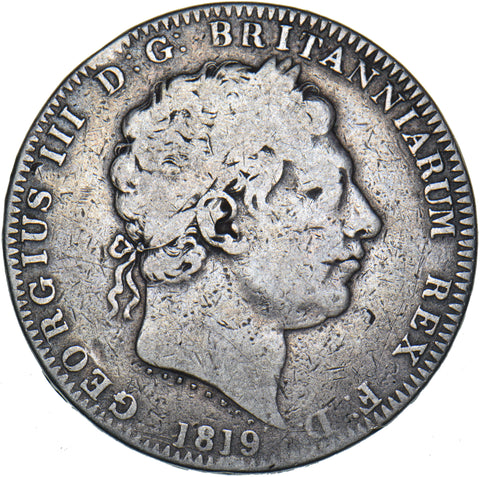 1819 LIX Crown - George III British Silver Coin