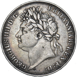 1821 Crown - George IV British Silver Coin - Nice