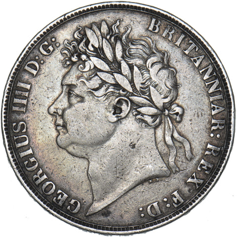 1821 Crown - George IV British Silver Coin - Nice