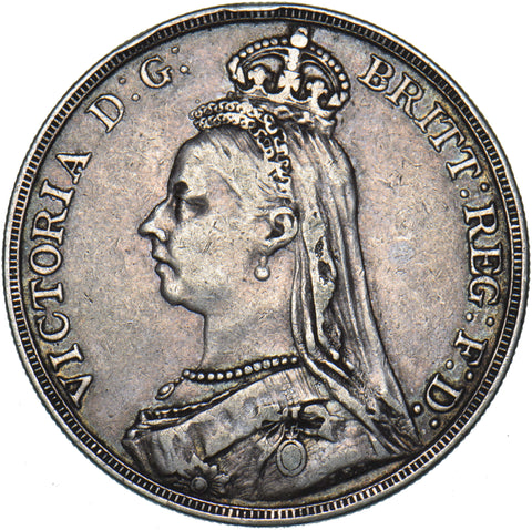 1892 Crown - Victoria British Silver Coin - Nice