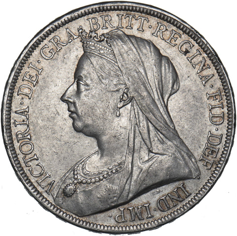 1893 LVI Crown (Davies 503C, Dies 1F) - Victoria British Silver Coin - Nice