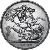 1893 LVI Crown - Victoria British Silver Coin