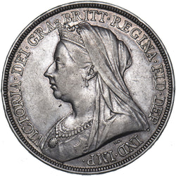 1893 LVI Crown - Victoria British Silver Coin - Nice