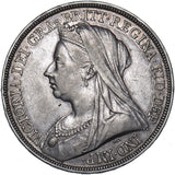 1893 LVI Crown - Victoria British Silver Coin - Nice
