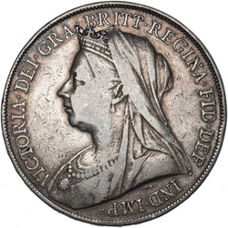 1899 LXII Crown - Victoria British Silver Coin
