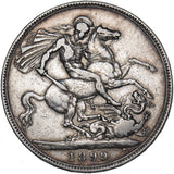 1899 LXII Crown - Victoria British Silver Coin