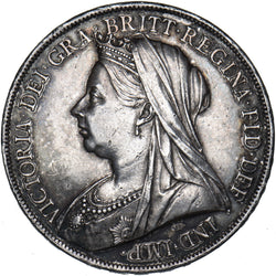 1899 LXIII Crown - Victoria British Silver Coin - Very Nice