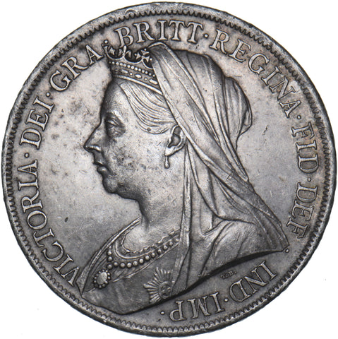 1900 LXIII Crown - Victoria British Silver Coin - Very Nice