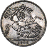 1902 Crown - Edward VII British Silver Coin - Very Nice