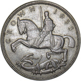 1935 Crown - George V British Silver Coin - Very Nice