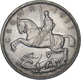 1935 Crown - George V British Silver Coin - Superb