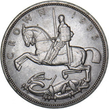 1935 Crown - George V British Silver Coin - Superb