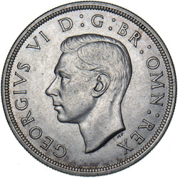 1937 Crown - George VI British Silver Coin - Very Nice