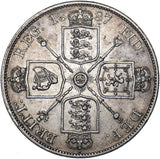 1887 Double Florin (Scarce Dies 1B) - Victoria British Silver Coin - Very Nice