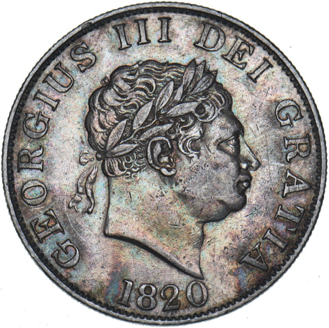 1820 Halfcrown - George III British Silver Coin - Nice