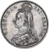 1889 Halfcrown - Victoria British Silver Coin - Very Nice