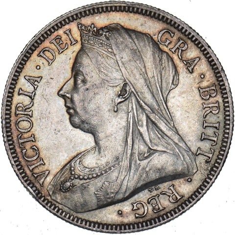 1893 Halfcrown - Victoria British Silver Coin - Very Nice
