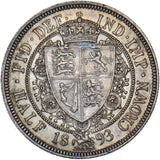 1893 Halfcrown - Victoria British Silver Coin - Very Nice