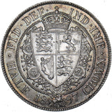 1897 Halfcrown - Victoria British Silver Coin - Superb