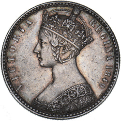 1849 Godless Florin - Victoria British Silver Coin - Very Nice