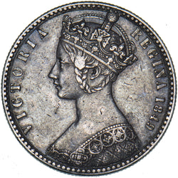 1849 Godless Florin - Victoria British Silver Coin - Nice