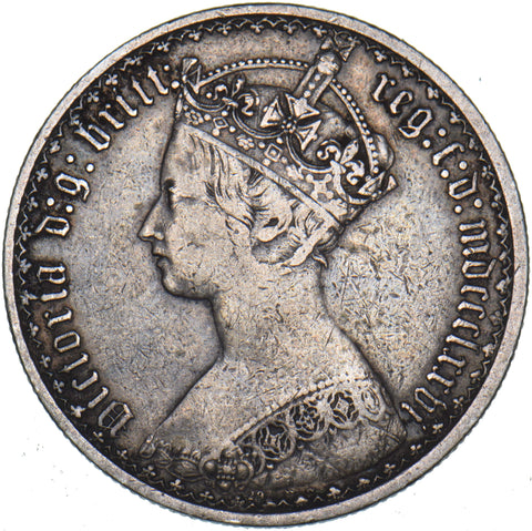1876 Gothic Florin - Victoria British Silver Coin