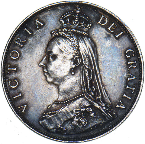 1887 Florin - Victoria British Silver Coin - Very Nice