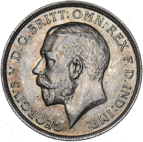 1914 Florin - George V British Silver Coin - Very Nice