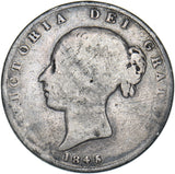 1845 Halfcrown - Victoria British Silver Coin