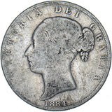 1884 Halfcrown - Victoria British Silver Coin