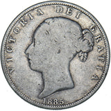 1885 Halfcrown - Victoria British Silver Coin