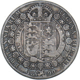 1890 Halfcrown - Victoria British Silver Coin